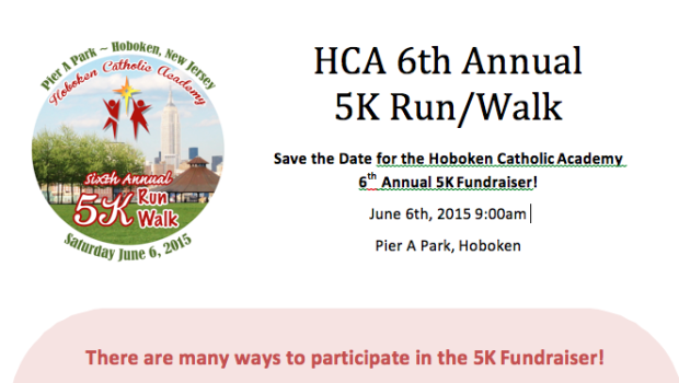 Hoboken Catholic Academy 5K — June 6th; Early Registration Deadline THURSDAY