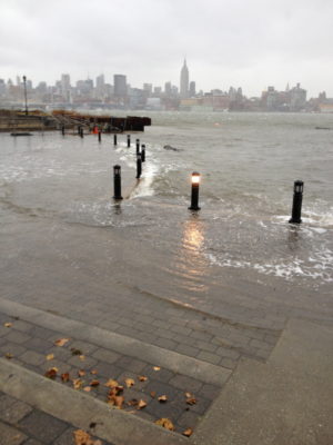 Sinatra Park flooded 14 hours before Sandy hits