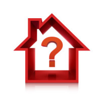 Graphic For Real Estate Business With Question Mark