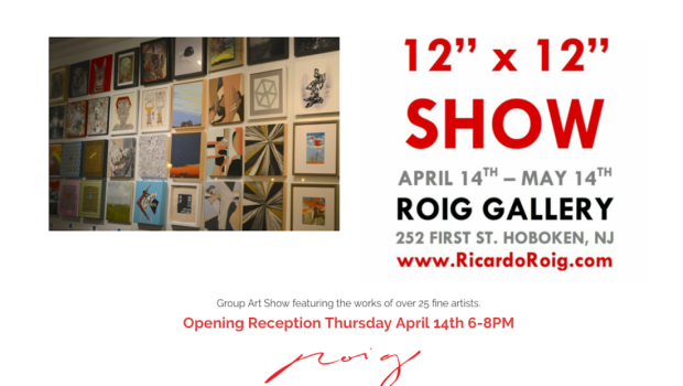 THURSDAY NIGHT: 12″ x 12″ Group Art Show at Roig Gallery, plus After-Party at FUSE