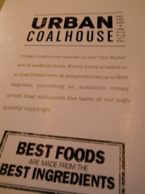 coalhouse menu