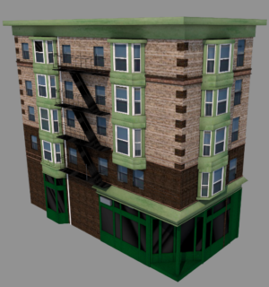 3D image of Elysian Cafe at 1001 Washington Street