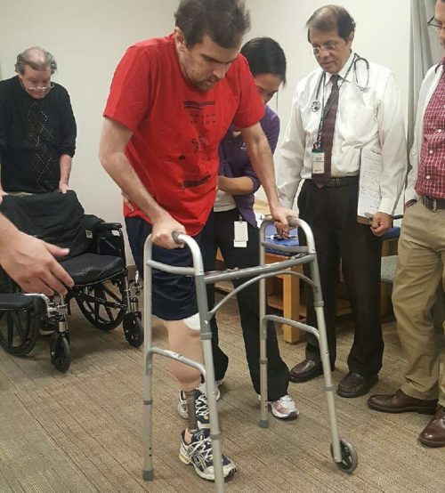 Yesterday, Jack Silbert took his first steps since August. Many more to come... (Photo by Esteban Parada)