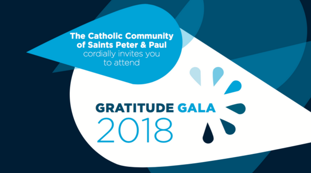 GRATITUDE GALA: Saints Peter & Paul to Honor Parishoners, Former Pastor, and Raise Funds for Community Organizations—April 26th @ Chart House