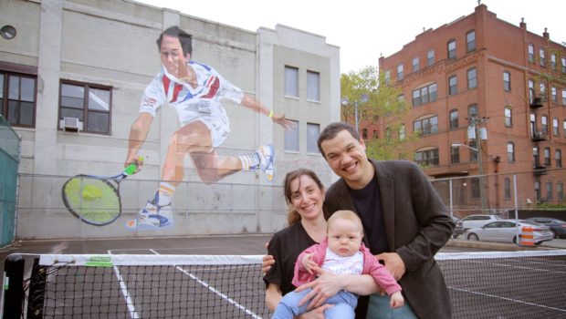 Ace Artist Ricardo Roig Serves Up Mural of Hoboken Native/Tennis Legend Michael Chang